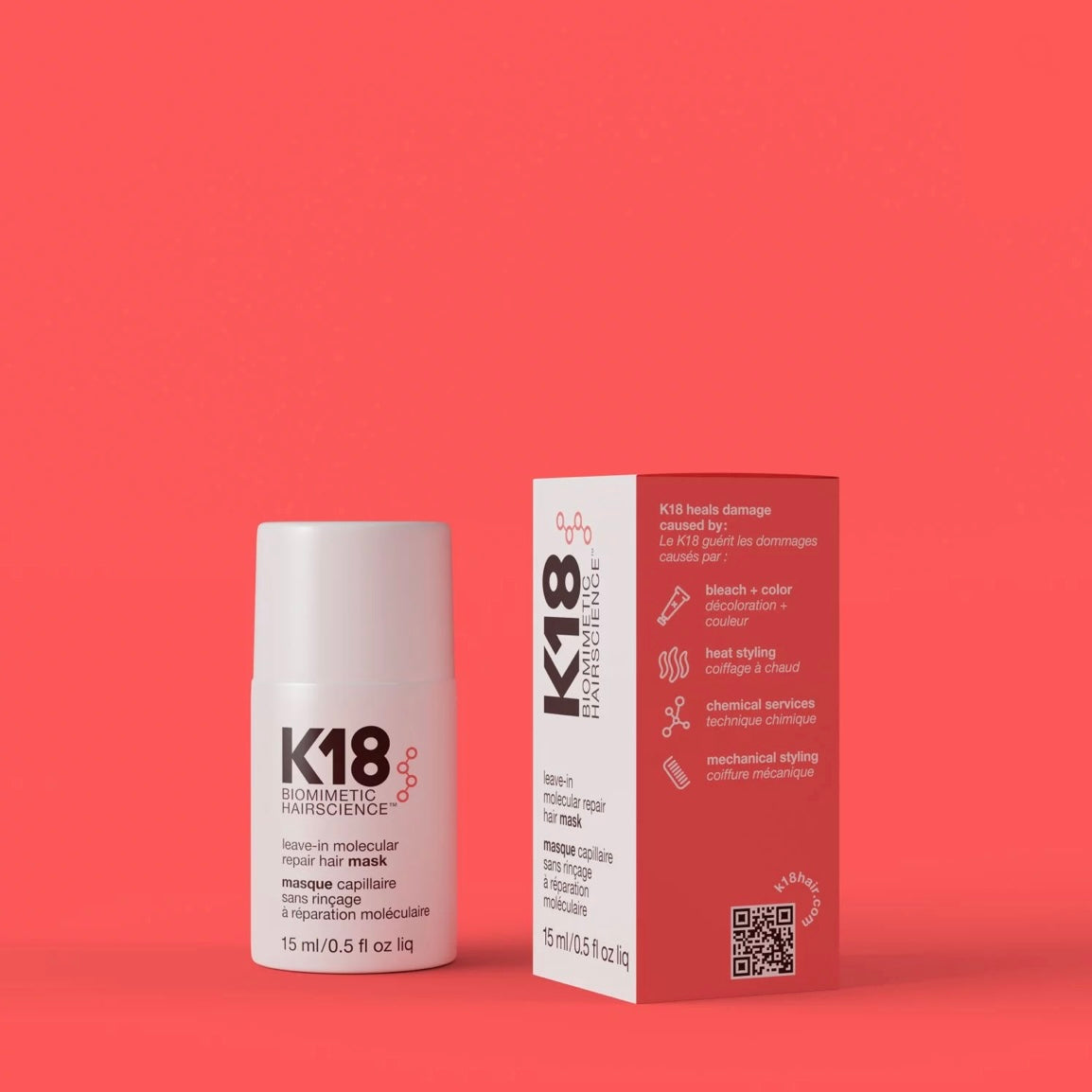 K18 leave-in molecular repair hair mask 15ml
