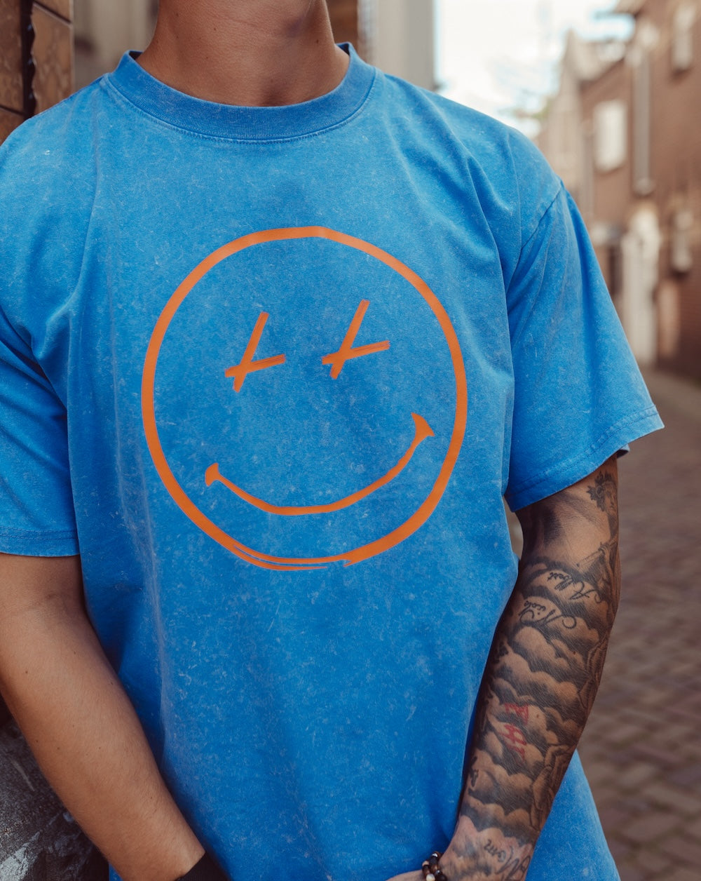 Smiling All Day T-shirt - Blue